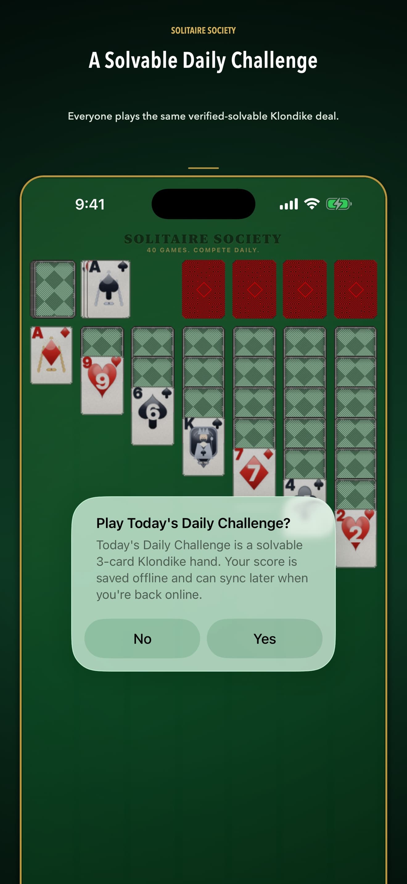 Verified-solvable Daily Challenge on iPhone